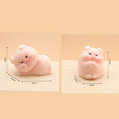 Jauki cūciņa auto salona rotājumi sveķu rozā cūka karikatūra rotaļlietu apdare informācijas panelis biroja dārza kolekcija bērnu dāvanu auto dekors