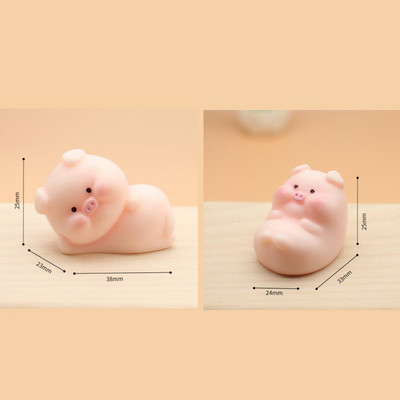 Jauki cūciņa auto salona rotājumi sveķu rozā cūka karikatūra rotaļlietu apdare informācijas panelis biroja dārza kolekcija bērnu dāvanu auto dekors