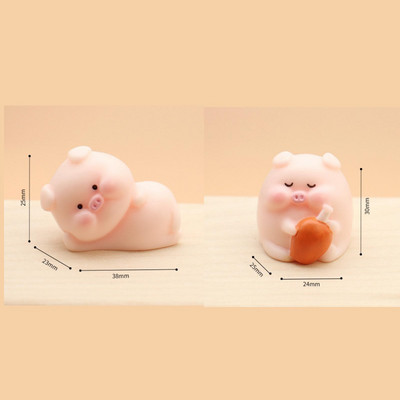 Jauki cūciņa auto salona rotājumi sveķu rozā cūka karikatūra rotaļlietu apdare informācijas panelis biroja dārza kolekcija bērnu dāvanu auto dekors