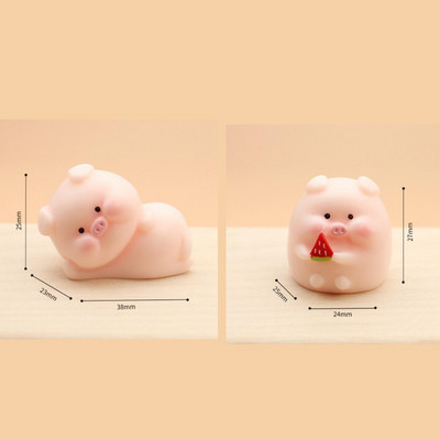 Jauki cūciņa auto salona rotājumi sveķu rozā cūka karikatūra rotaļlietu apdare informācijas panelis biroja dārza kolekcija bērnu dāvanu auto dekors