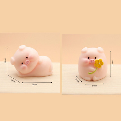 Jauki cūciņa auto salona rotājumi sveķu rozā cūka karikatūra rotaļlietu apdare informācijas panelis biroja dārza kolekcija bērnu dāvanu auto dekors