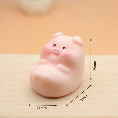 Jauki cūciņa auto salona rotājumi sveķu rozā cūka karikatūra rotaļlietu apdare informācijas panelis biroja dārza kolekcija bērnu dāvanu auto dekors