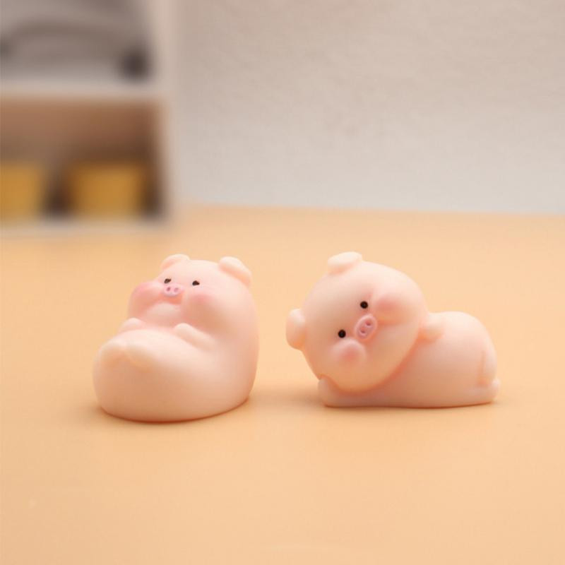 Jauki cūciņa auto salona rotājumi sveķu rozā cūka karikatūra rotaļlietu apdare informācijas panelis biroja dārza kolekcija bērnu dāvanu auto dekors