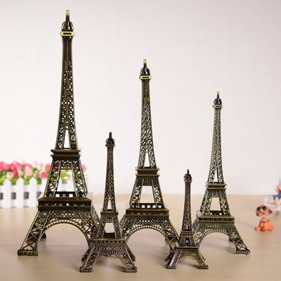 8-32 Cm Paris Turnul Eiffel Artizanat Mobilier pentru casa Model metalic Decorat Călătorie Cadou Memorial Bronz