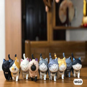 Aranyos macskadíszek Kawaii Bell Cat Állat Tündér Kerti Figurák Kiegészítők Otthoni dekoráció Asztali modell születésnapi ajándék