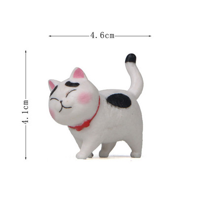 Aranyos macskadíszek Kawaii Bell Cat Állat Tündér Kerti Figurák Kiegészítők Otthoni dekoráció Asztali modell születésnapi ajándék