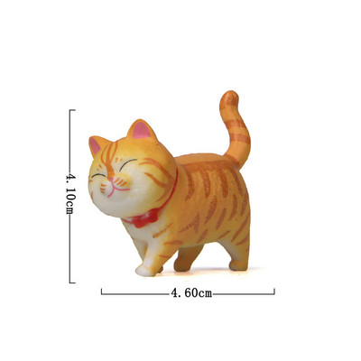 Aranyos macskadíszek Kawaii Bell Cat Állat Tündér Kerti Figurák Kiegészítők Otthoni dekoráció Asztali modell születésnapi ajándék