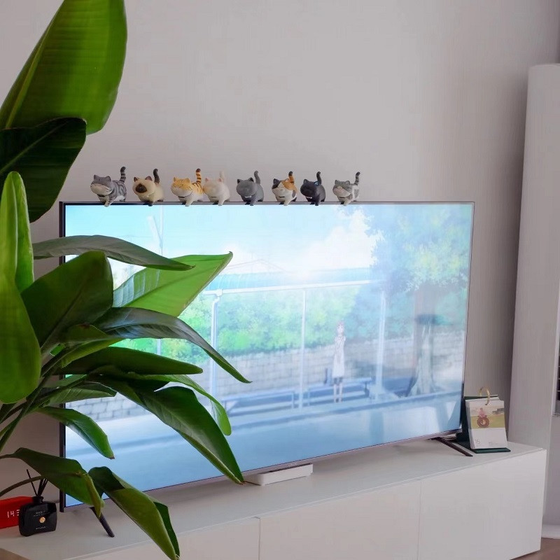 Aranyos macskadíszek Kawaii Bell Cat Állat Tündér Kerti Figurák Kiegészítők Otthoni dekoráció Asztali modell születésnapi ajándék