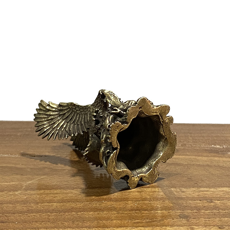Antikvāri cieta vara rotājumi Bronzas lidojošais ērglis statuja Misiņa miniatūras figūriņas Mājas dekori Biroja galda dekori Tēja Mājdzīvnieki