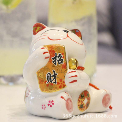 DXUIALOI Creative Lucky Cat keraamiline hoiupõrsas kaunistus avamiskingitus hoiupõrsas lastele kingitused kodukaunistus armas hoiupõrsas