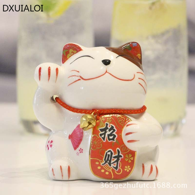 DXUIALOI Creative Lucky Cat keraamiline hoiupõrsas kaunistus avamiskingitus hoiupõrsas lastele kingitused kodukaunistus armas hoiupõrsas