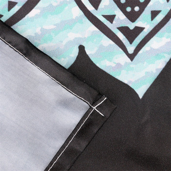 Покривка със син череп Готическа покривка Черно-бяла акварелна декоративна покривка Миеща се покривка, устойчива на петна