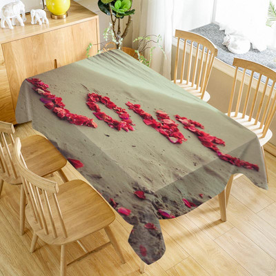 Sea Shells Beach ūdensnecaurlaidīgs galdauts svētku ballīšu rotājumi Taisnstūra galda pārklājs virtuves ēdamistabas galda dekorēšanai