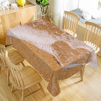 Sea Shells Beach ūdensnecaurlaidīgs galdauts svētku ballīšu rotājumi Taisnstūra galda pārklājs virtuves ēdamistabas galda dekorēšanai