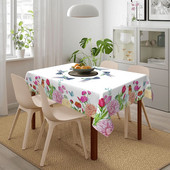 Kolibrio gėlių gėlių stačiakampio staltiesės šventinės vakarėlio dekoracijos vandeniui atsparus stalo užvalkalas valgomojo virtuvės dekoravimui
