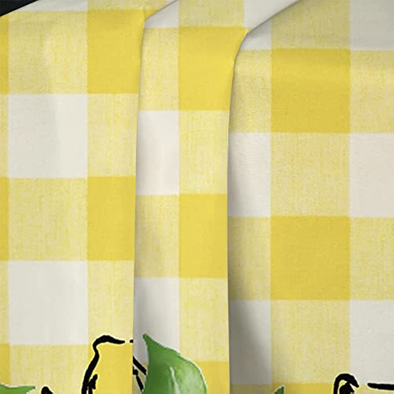 Taisnstūra galdauts Buffalo pleds akvarelis citrons ūdensizturīgs galda pārklājs kāzu dekors kafijas galdiņš mājas ballītes vakariņu dekors