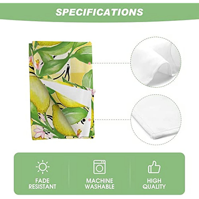 Taisnstūra galdauts Buffalo pleds akvarelis citrons ūdensizturīgs galda pārklājs kāzu dekors kafijas galdiņš mājas ballītes vakariņu dekors