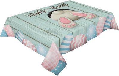 Lieldienu ūdensizturīgs galdauts Lieldienu olas Trusis Virtuve Pusdienas Mazgājams galdauts Kāzu ballīte Svētku vakariņu noformējums