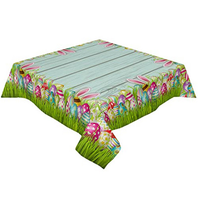 Lieldienu ūdensizturīgs galdauts Lieldienu olas Trusis Virtuve Pusdienas Mazgājams galdauts Kāzu ballīte Svētku vakariņu noformējums