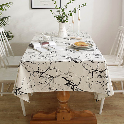 Nordic Márvány vízálló terítő étkezőasztal Esküvői buli Négyszögletes terítő ünnepi konyhai dekorációs kiegészítők
