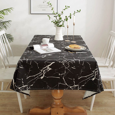 Nordic Márvány vízálló terítő étkezőasztal Esküvői buli Négyszögletes terítő ünnepi konyhai dekorációs kiegészítők