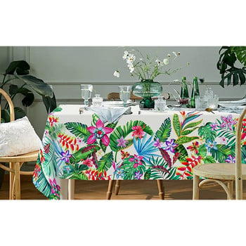 Vintage Tropical Palm Leaf Floral Print Τραπεζομάντιλο Διακόσμηση γάμου Γιορτινό πάρτι Διακόσμηση κουζίνας Αξεσουάρ Manteles Para Fiesta