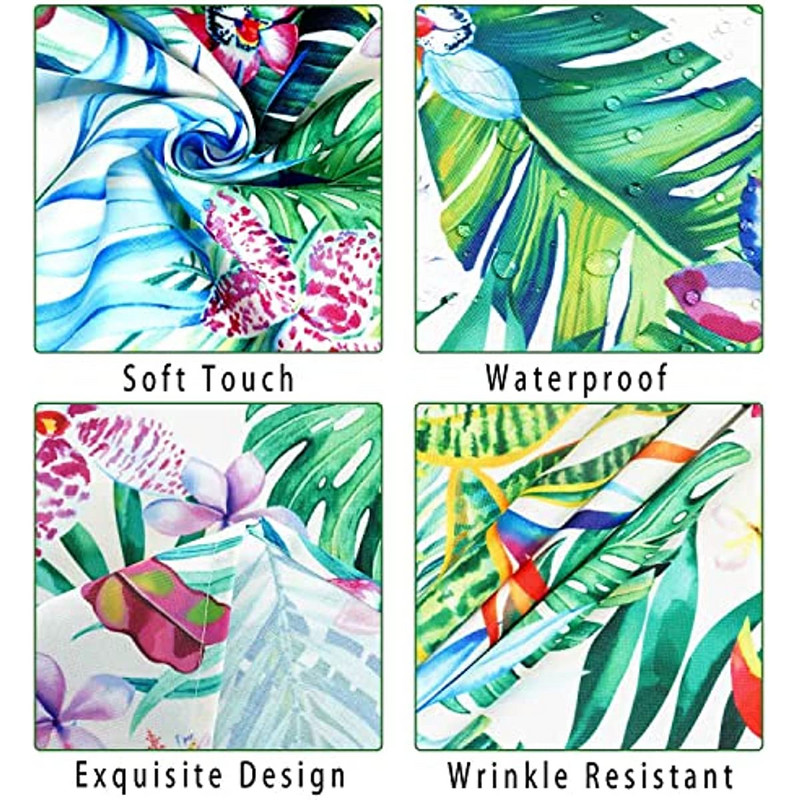 Vintage trópusi pálmalevél virágmintás terítő Esküvői dekoráció Ünnepi parti Konyhai dekoráció Kiegészítők Kantelek Para Fiesta