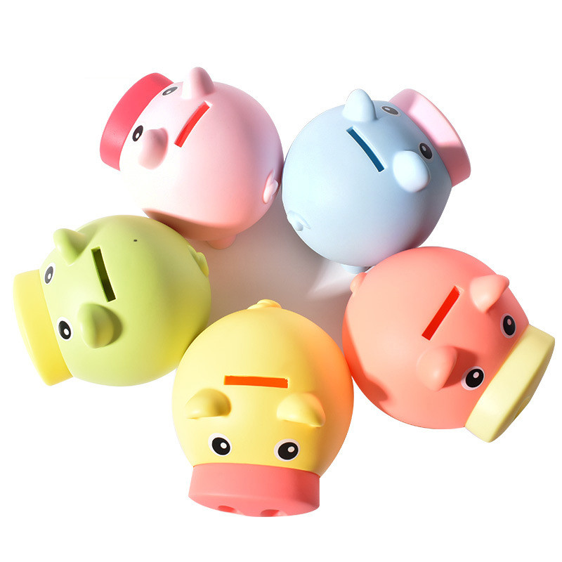 Maza cūciņa banka multfilma Naudas glabāšanas kastes Pīkstošas bērnu rotaļlietas Mājas dekors Naudas krājkaste Bērni Cūciņa naudas banka bērniem Dāvanas