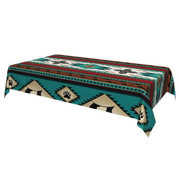 Western Turquoise Boho Aztec Αδιάβροχο τραπεζομάντιλο Διακοσμήσεις για πάρτι Ορθογώνιο έθνικ τραπεζομάντιλο για διακόσμηση τραπεζιού κουζίνας