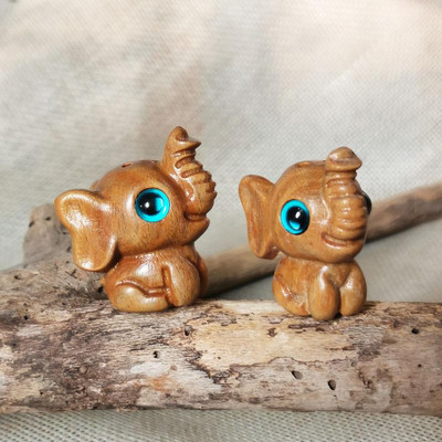 Medžio drožyba gražūs dramblio papuošalai pasidaryk pats papuošalai pakabukas raktų pakabukas vaikiška dovana