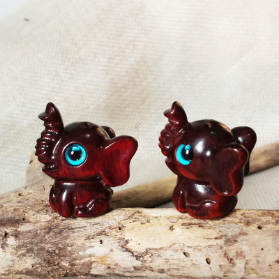 Medžio drožyba gražūs dramblio papuošalai pasidaryk pats papuošalai pakabukas raktų pakabukas vaikiška dovana