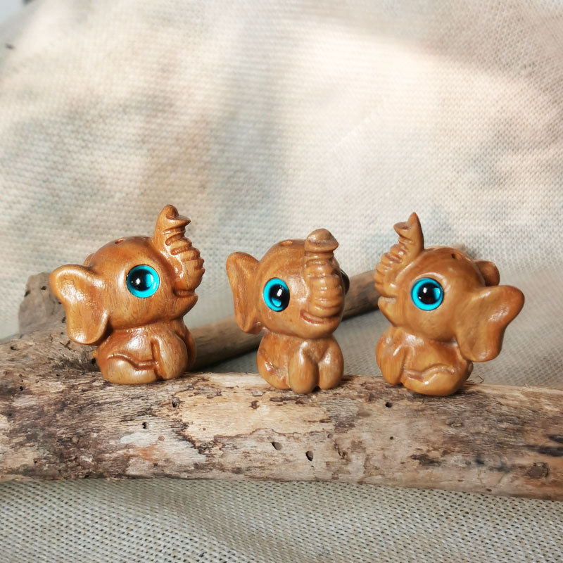 Medžio drožyba gražūs dramblio papuošalai pasidaryk pats papuošalai pakabukas raktų pakabukas vaikiška dovana