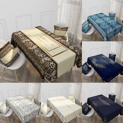 Tema etnică simplă Moda Durabilă Față de masă rezistentă la apă Accesorii pentru decorarea mesei Sufragerie dreptunghiulară Husă de masă de nuntă Mantel