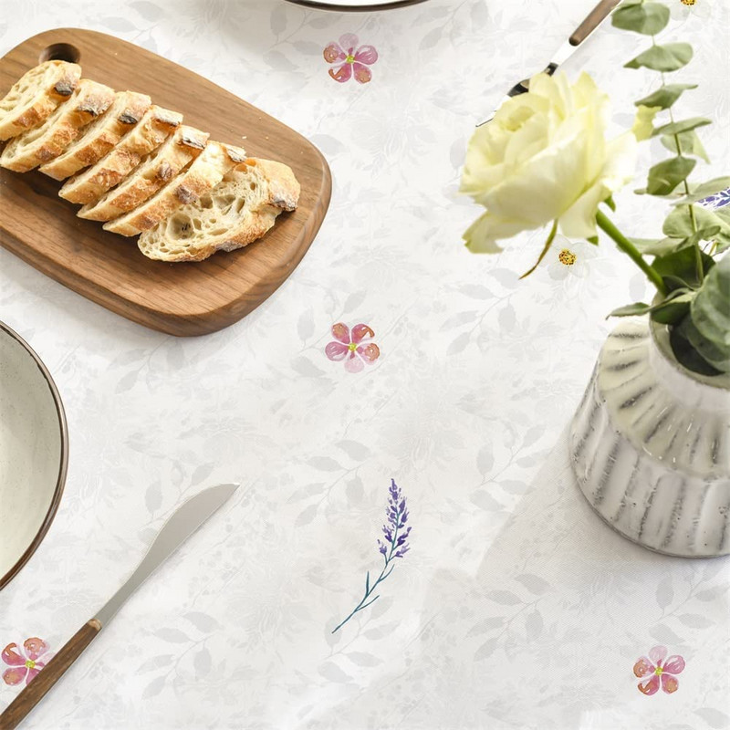 Lieldienu akvareļu tulpju ūdensnecaurlaidīgs galdauts svētku ballīšu rotājumi vasaras hortenzijas ziedu galda pārklājums kāzu dekorēšanai