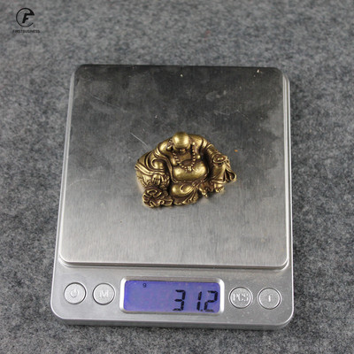 Antīkas vara Budas miniatūras figūriņas Mājas dekorācijas dzīvojamām istabām Tīra misiņa vintage Guajin Budas darbvirsmas rotājumi