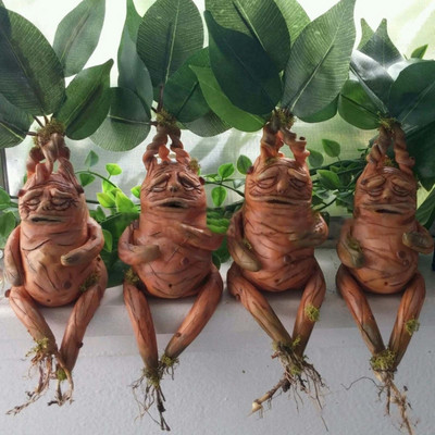 Mandrake Grass Resin Statue HP Ugly Mandragora Figurine Artificial Plant Landscape Ornaments Home Garden Двор Балкон Декор