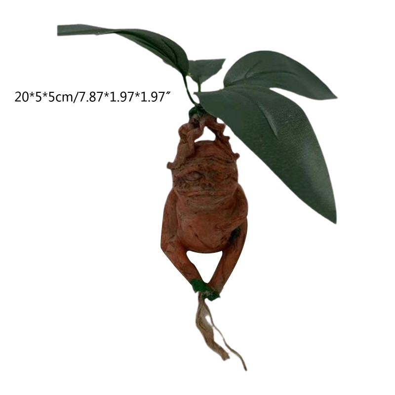 Kip od smole trave mandragore HP ružna figurica mandragore Umjetna biljka Pejzažni ukrasi Kućni vrt Dvorište Balkon Dekor