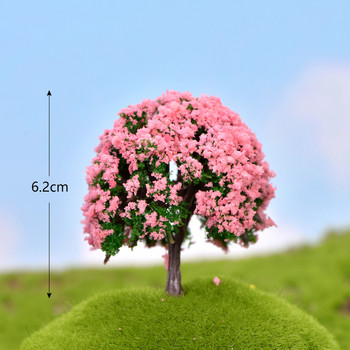 1/5 τμχ/Σετ Mini Tree Fairy Garden Miniatures Micro Landscape Resin Crafts Bonsai Figurine Garden Terrarium Accessories