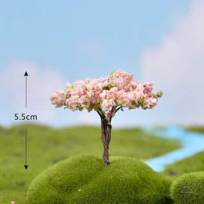 1/5db/Szett Mini fa Tündér Kert Miniatűrök Mikro Táj Gyanta Kézműves Bonsai Figura Kerti Terrárium Kiegészítők kínálat