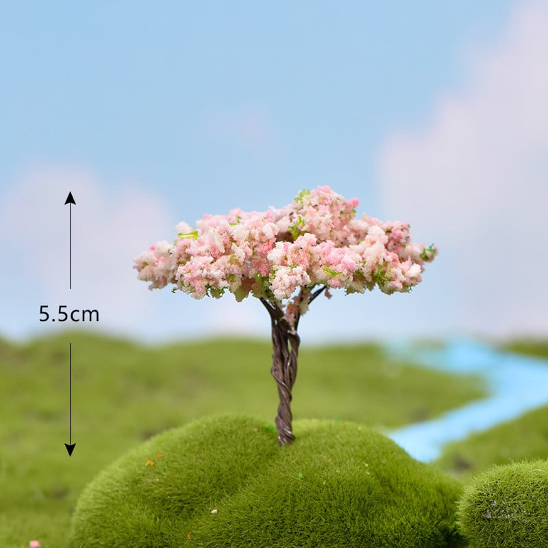 1/5db/Szett Mini fa Tündér Kert Miniatűrök Mikro Táj Gyanta Kézműves Bonsai Figura Kerti Terrárium Kiegészítők kínálat