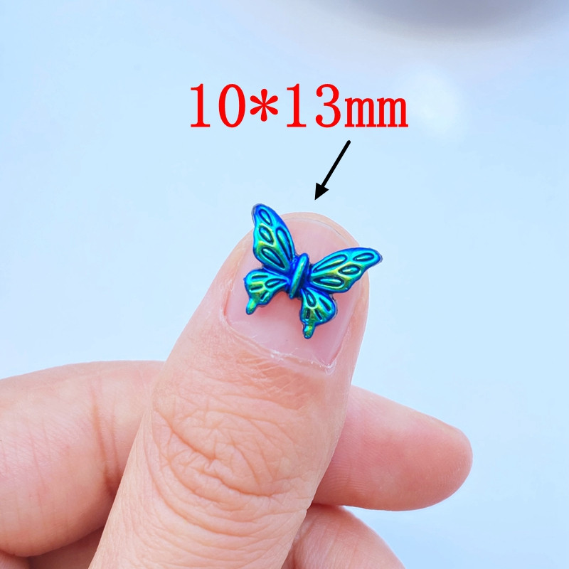 100 komada novih slatkih mini svjetlećih figurica leptira od smole, rukotvorine, ravni kabochon ukrasi, izrada nakita, dodaci za kosu