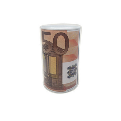 JAUNS stils 10/20/50/100 eiro naudas kaste Seifs Cilindrs Cūciņa Bankas Bankas Monētām Noguldījumu glabāšanas kastes Mājas dekorēšana