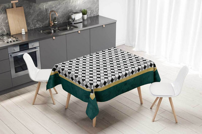 Lengva ir stilinga smaragdo žalia smaragdo aukso geometrinė staltiesė stačiakampė kavos staliukas valgomojo stalas viešbučio stalo užvalkalas