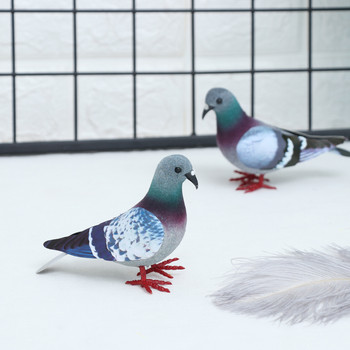 Μοντέλο 1Pc Dove Τεχνητά Πουλιά Απομίμηση Ζώου Γκρι Περιστέρι Δώρο Φωτογραφίας Σκουπίδια Γάμου Προμήθειες Διακόσμηση σπιτιού