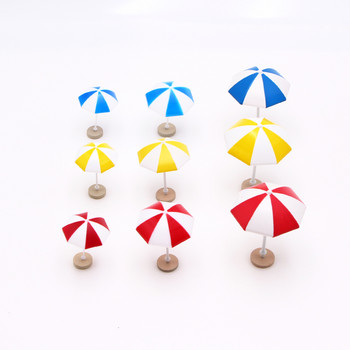 3 цвята мини плажен слънчев чадър миниатюрен микро морски пейзаж бонсай фея орнамент модерно растение куклена къща Направи си сам аксесоари декор