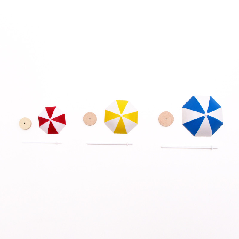 3 boje Mini suncobran za plažu Minijaturni mikro morski krajolik Bonsai Vilinski ukras Moderna biljka Kućica za lutke DIY Dodaci Dekor