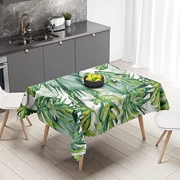 Τραπεζομάντιλο με Πράσινα Φύλλα Tropical Palm Leaf Χαβάης με θέμα Ζούγκλα Κάλυμμα Τραπεζιού Διακόσμηση γαμήλιου πάρτι Αξεσουάρ διακόσμησης κουζίνας σπιτιού