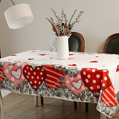 Téglalap alakú abrosz Fajansz asztali huzat Konyha Étkező Vízálló terítő Nagyszerű bulikra Esküvői használatra Tavasszal/nyáron