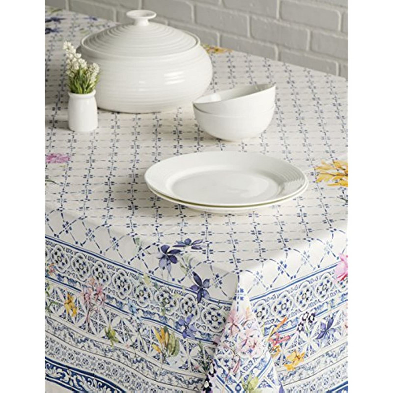 Téglalap alakú abrosz Fajansz asztali huzat Konyha Étkező Vízálló terítő Nagyszerű bulikra Esküvői használatra Tavasszal/nyáron