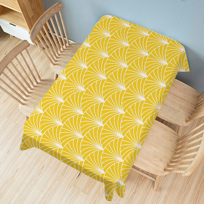 Ginkgo Plant nyomtatott vízálló terítő asztaldíszekhez Kiegészítők Négyszögletű étkező esküvői asztalborító kandalló Át nem eresztő